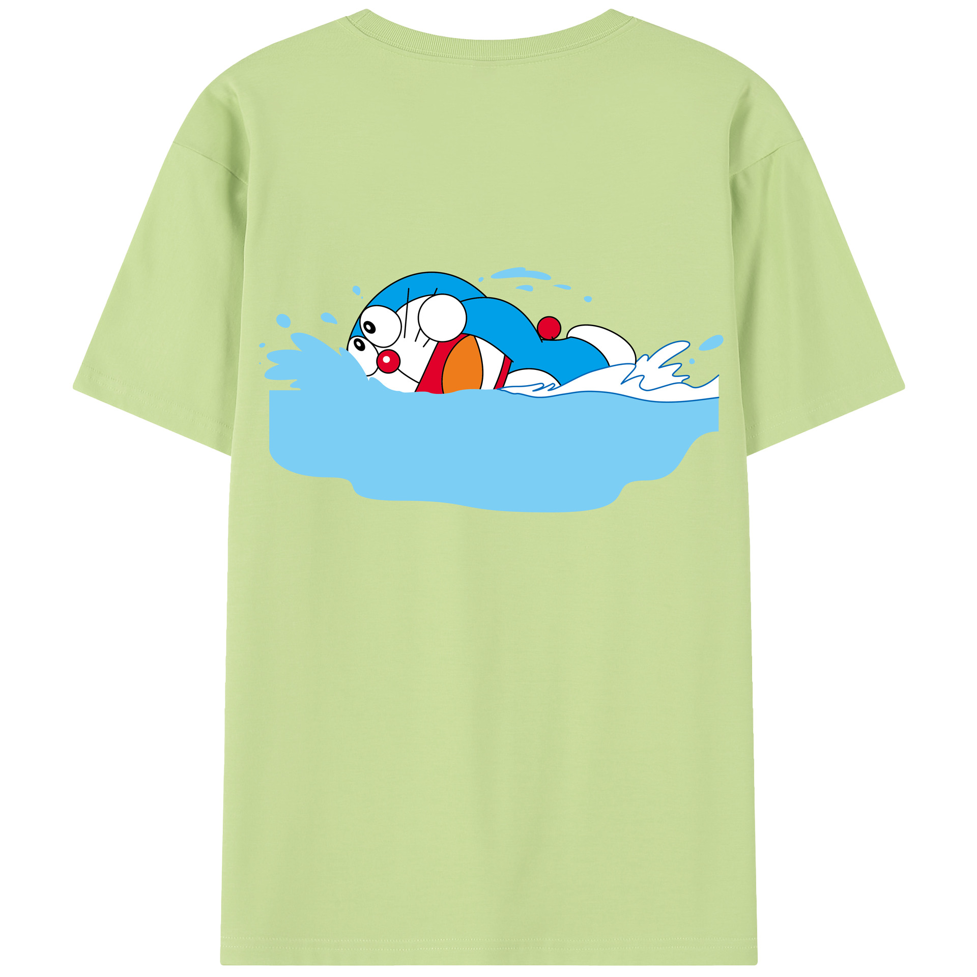 （画像用） ドラえもん Doraemon 綿100％半袖Tシャツ（背面プリント）